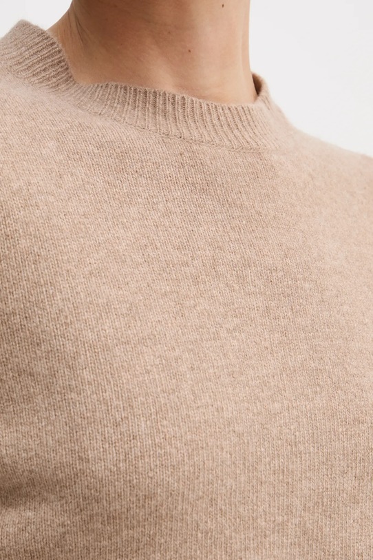 La Mania sweter wełniany MELLOW MELLOW beżowy