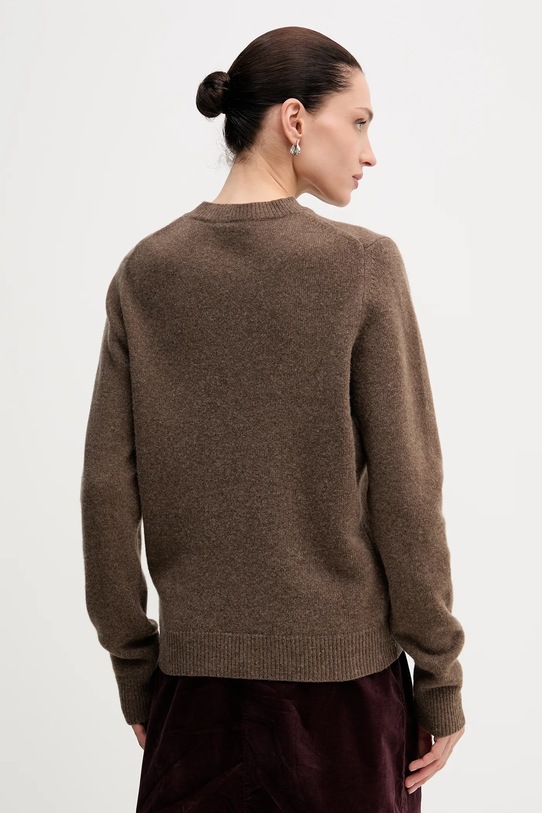 Odzież La Mania sweter wełniany MELLOW MELLOW brązowy