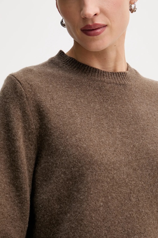 La Mania sweter wełniany MELLOW MELLOW brązowy