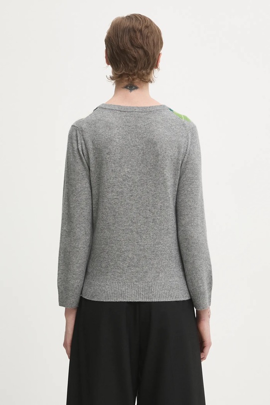 Odzież GANNI kardigan wełniany Cashmere Wool Mix K2512 szary