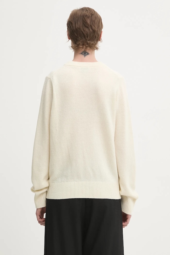 Îmbrăcăminte GANNI pulover din amestec de lână Graphic Wool Mix Fluffy Puppy Love K2562 bej