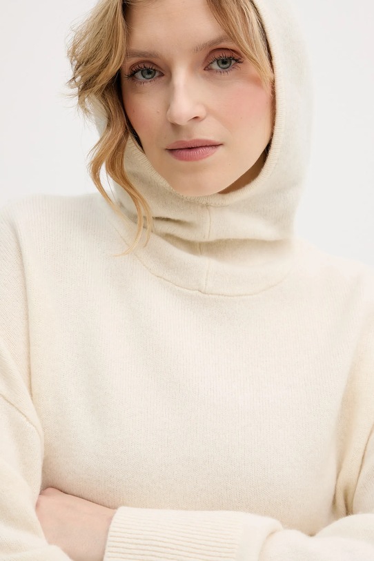 Barbour sweter wełniany beżowy LKN1705