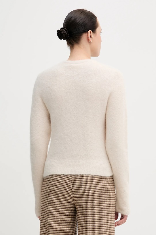 Odzież Sandro Ferrone kardigan z dodatkiem alpaki S9YBFNESPOLO beżowy