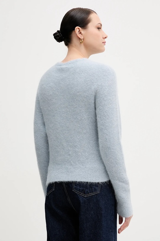 Odzież Sandro Ferrone kardigan z dodatkiem alpaki S9YBFNESPOLO niebieski