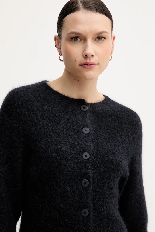 Sandro Ferrone kardigan z dodatkiem alpaki czarny S9YBFNESPOLO