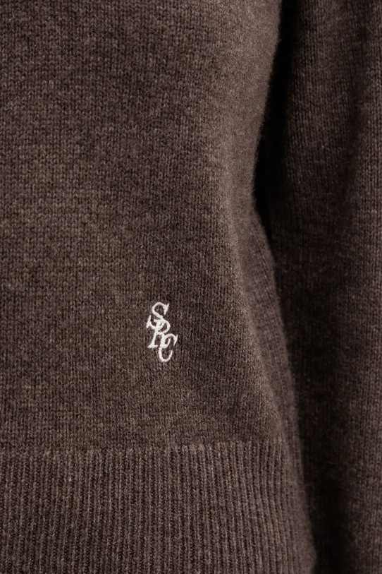 Μάλλινο πουλόβερ Sporty & Rich SRC Cashmere καφέ WS07466302BR27