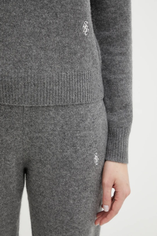 Sporty & Rich sweter wełniany SRC Cashmere szary WS01267302GY22