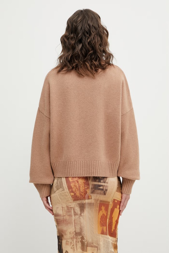 Odzież Sporty & Rich sweter wełniany SRC Wool WS06465302BE02 brązowy