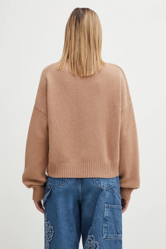 Odzież Sporty & Rich sweter wełniany SRC Wool WS06465302BE02 brązowy