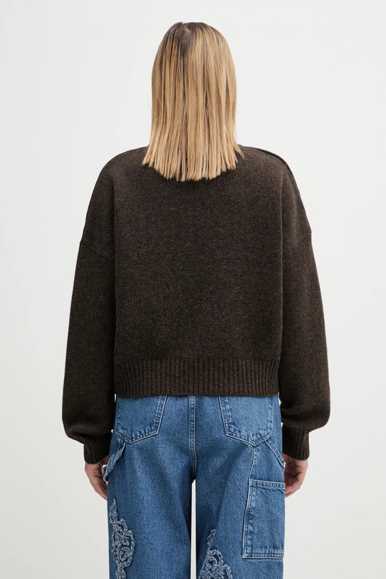 Odzież Sporty & Rich sweter wełniany SRC Wool WS06465302BR03 brązowy