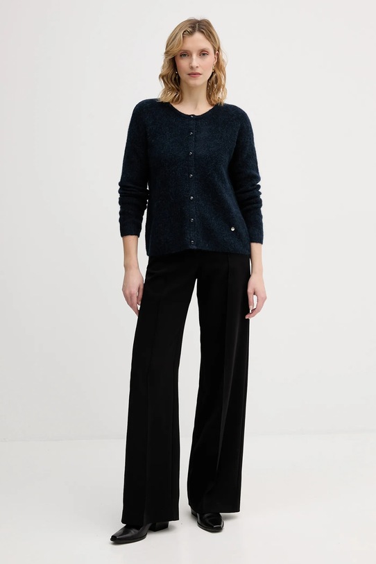 Mos Mosh kardigan z dodatkiem alpaki Almine 158680 granatowy AW25