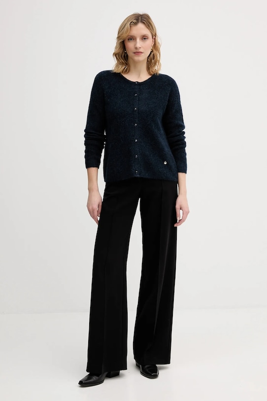 Mos Mosh kardigan z dodatkiem alpaki Almine 158680 granatowy AW25