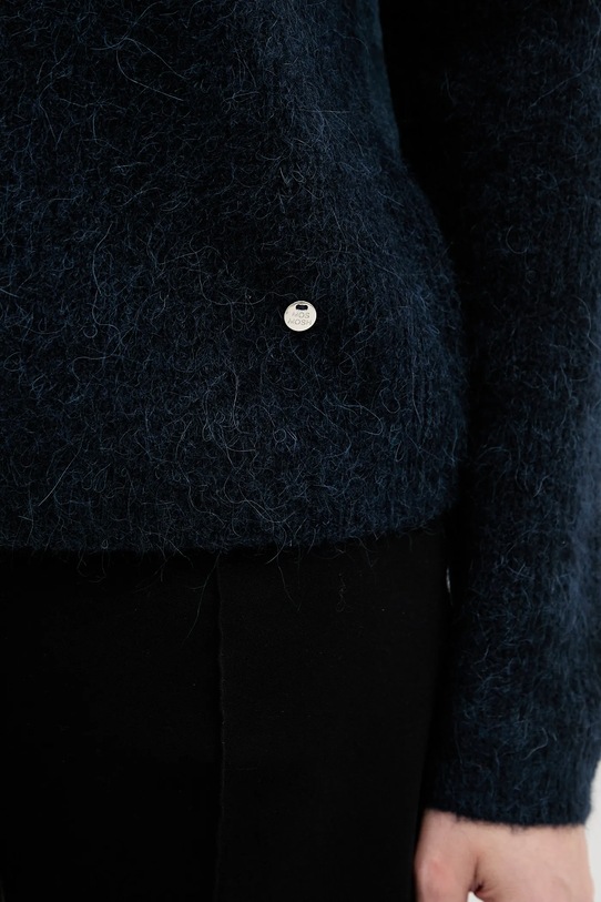 Mos Mosh kardigan z dodatkiem alpaki Almine 158680 granatowy