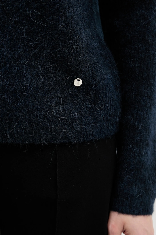 Mos Mosh kardigan z dodatkiem alpaki Almine 158680 granatowy