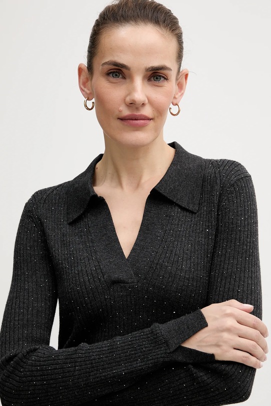 Mos Mosh sweter wełniany Ronika szary 175380