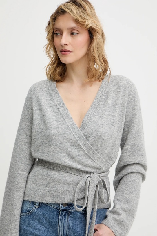 Marc O'Polo kardigan z dodatkiem wełny szary 5000007333