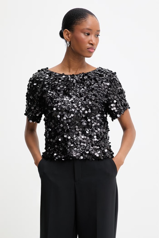 Haveone bluzka z elastanem czarny MMI.P149