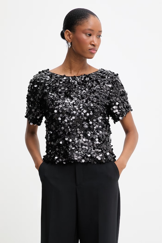 Haveone bluzka z elastanem czarny MMI.P149