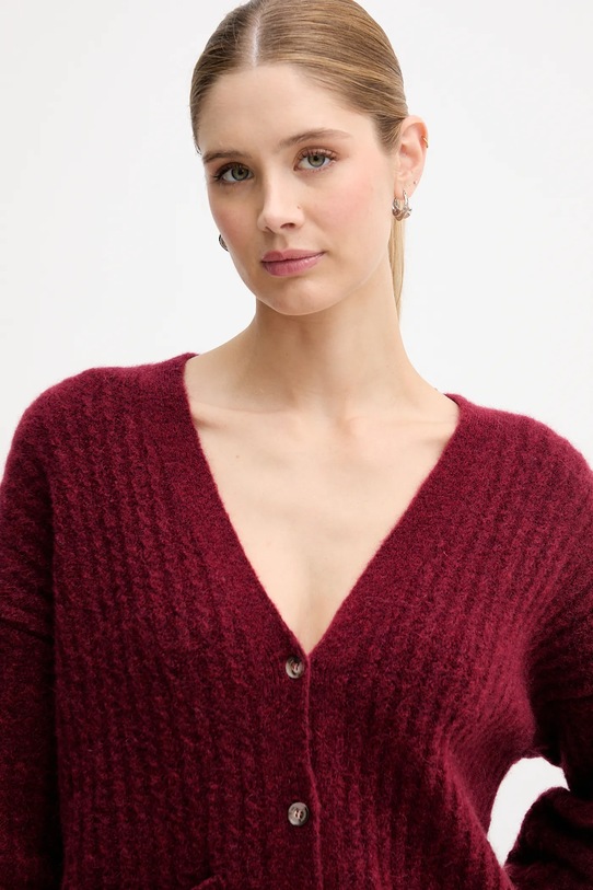 JOYINME kardigan z dodatkiem wełny Soft Whisper bordowy Kardigan.Soft.Whisper