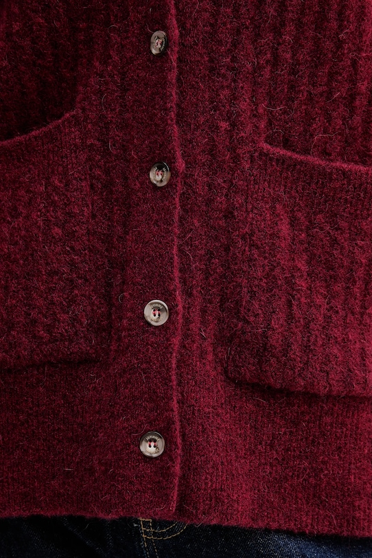 JOYINME kardigan z dodatkiem wełny Soft Whisper Kardigan.Soft.Whisper bordowy