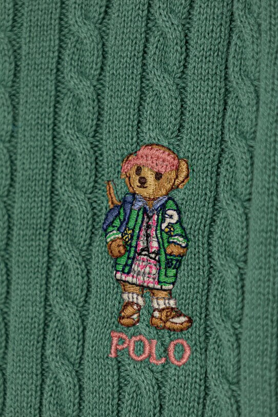 Dziewczynka Polo Ralph Lauren kardigan bawełniany dziecięcy 312919829006 zielony