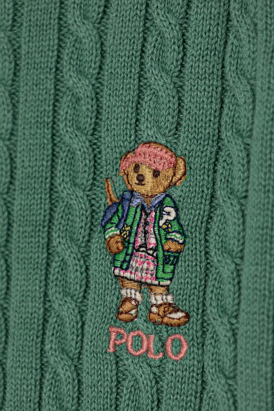 Κοριτσίστικα Παιδική βαμβακερή ζακέτα Polo Ralph Lauren 312919829006 πράσινο