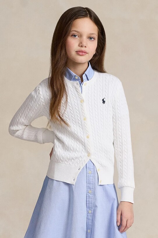 Polo Ralph Lauren kardigan średniej grubości biały 313543047064