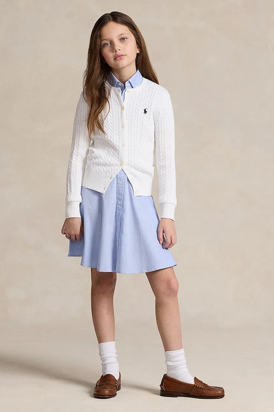 Πλεκτή ζακέτα Polo Ralph Lauren λευκό 313543047064