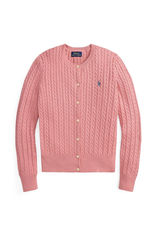 Πλεκτή ζακέτα Polo Ralph Lauren λεπτό ροζ 313543047078