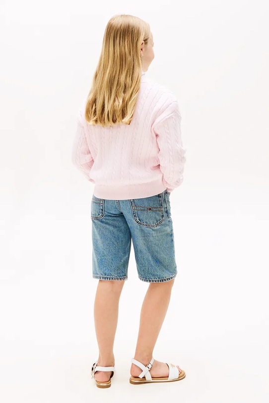 Dětský bavlněný svetr Tommy Hilfiger růžová KG0KG08547.122.9BYA