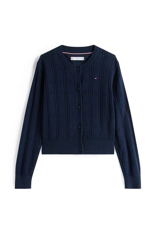 Детска памучна жилетка Tommy Hilfiger KG0KG08677.116.122.9BYA тъмносин AW25