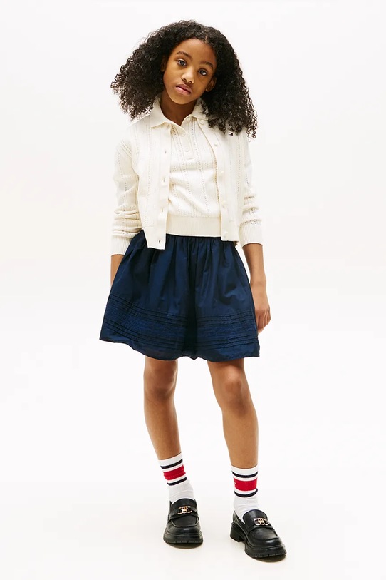 Девочка Хлопковый кардиган Tommy Hilfiger KG0KG08677.128.176.9BYA бежевый