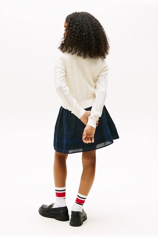 Βαμβακερή ζακέτα Tommy Hilfiger μπεζ KG0KG08677.128.176.9BYA