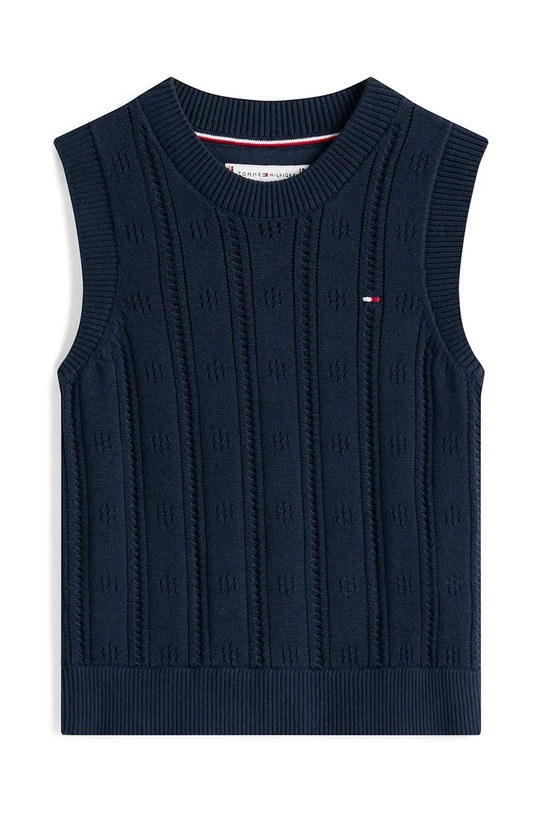 Хлопковый свитер Tommy Hilfiger KG0KG08723.9BYA тёмно-синий AW25