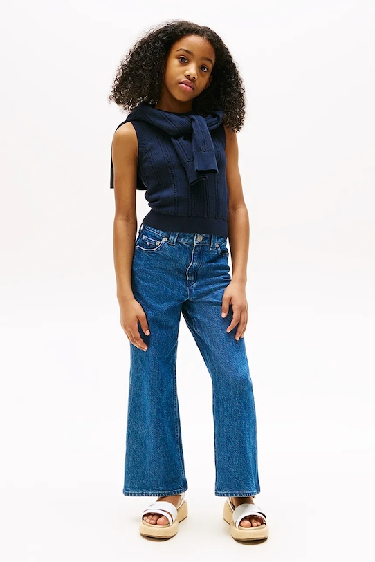 Дівчинка Бавовняний светр Tommy Hilfiger KG0KG08723.9BYA темно-синій