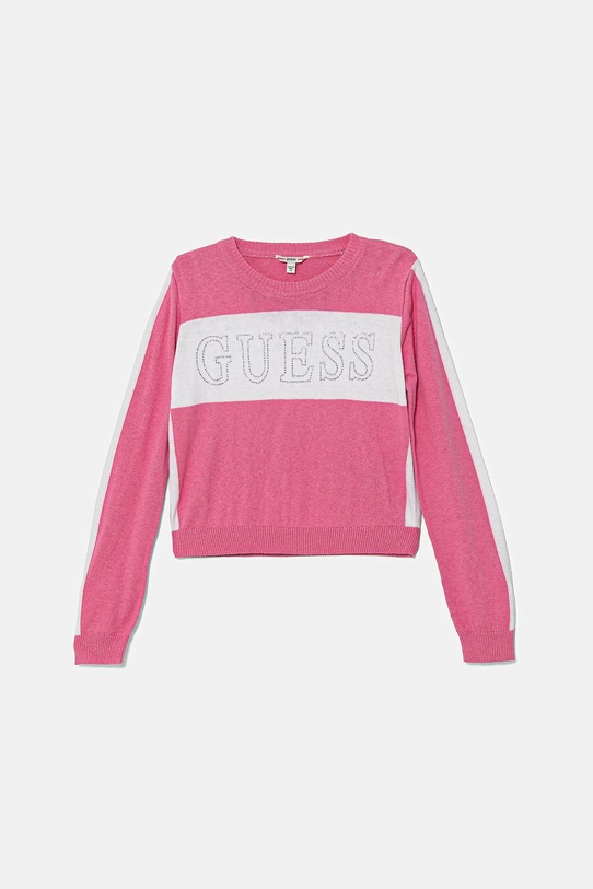 Guess sweter dziecięcy pozostałe różowy J5YR00.Z3GW0.9BYA