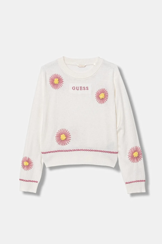 Guess sweter z domieszką wełny dziecięcy z domieszką wełny beżowy J5YR10.Z0110.9BYA