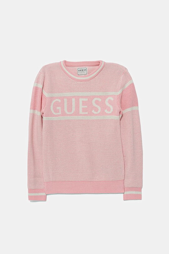 Guess pulover pentru copii din amestec de lână cu modele roz K5YR00.Z3OJ0.9BYA