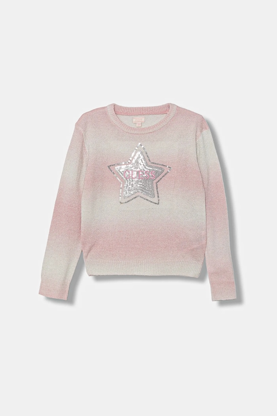 Guess sweter z domieszką wełny dziecięcy z domieszką wełny różowy K5YR07.Z3OQ0.9BYA