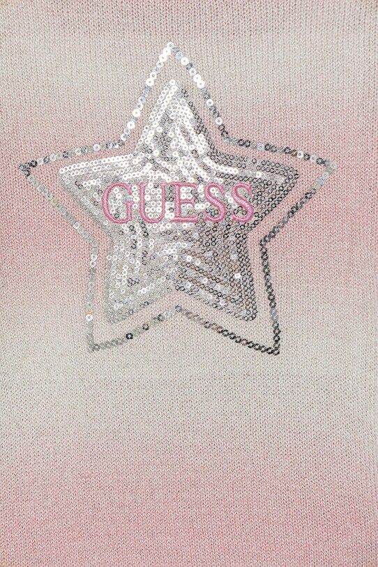 Dziewczynka Guess sweter z domieszką wełny dziecięcy K5YR07.Z3OQ0.9BYA różowy