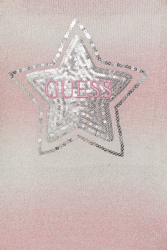 Dziewczynka Guess sweter z domieszką wełny dziecięcy K5YR07.Z3OQ0.9BYA różowy