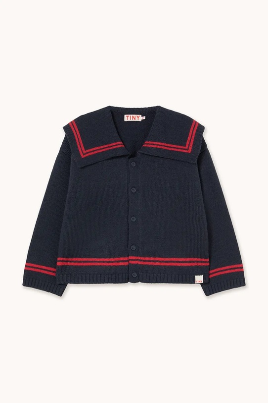 Tinycottons sweter dziecięcy STRIPES TINY CARDIGAN AW25.113 granatowy AW25