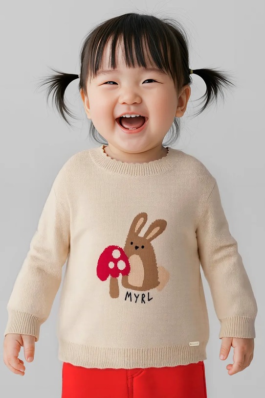 Dětský svetr s příměsí vlny Mayoral s příměsí vlny béžová 2354.4F.Baby.9BYA