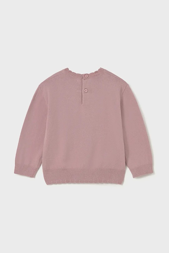 Mayoral sweter z domieszką wełny dziecięcy 2354.4F.Baby.9BYA różowy AW25