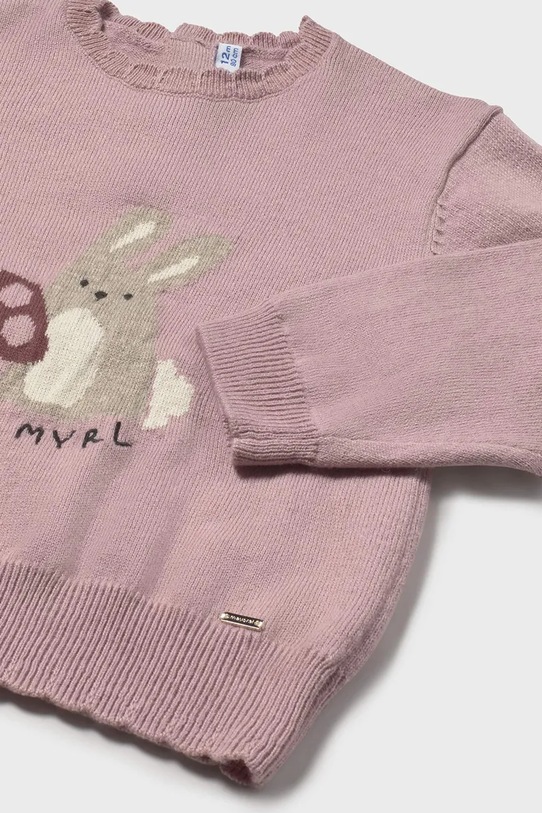Dziewczynka Mayoral sweter z domieszką wełny dziecięcy 2354.4F.Baby.9BYA różowy