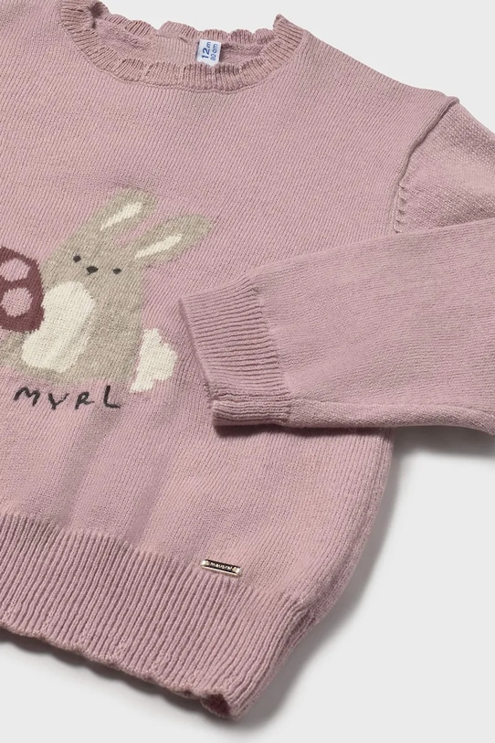 DÍVKA Dětský svetr s příměsí vlny Mayoral 2354.4F.Baby.9BYA růžová