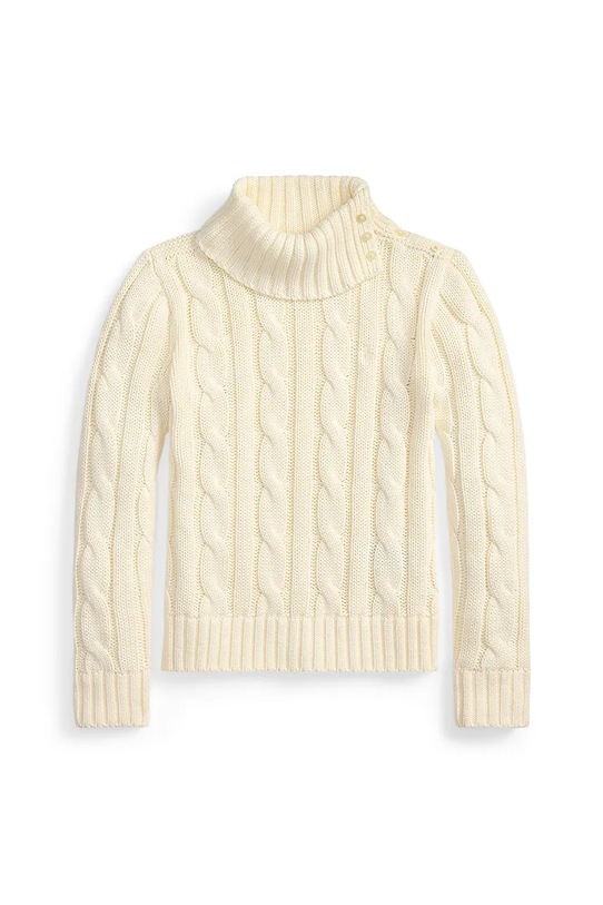 Detský bavlnený sveter Polo Ralph Lauren stredne hrubá béžová 313978862002