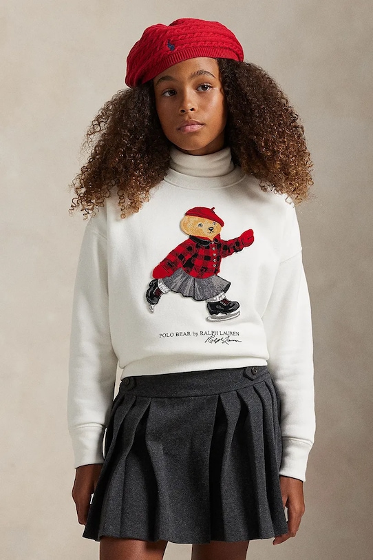 Polo Ralph Lauren sweter dziecięcy aplikacja beżowy 313981087001