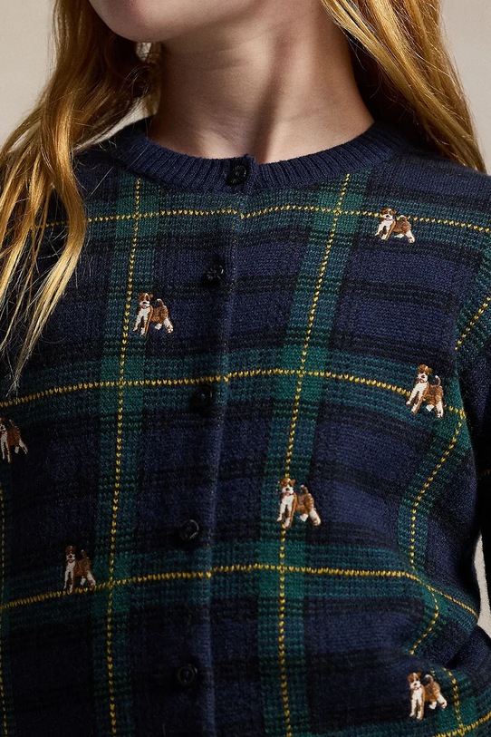 Παιδικό μάλλινο πουλόβερ Polo Ralph Lauren 313978877001 σκούρο μπλε