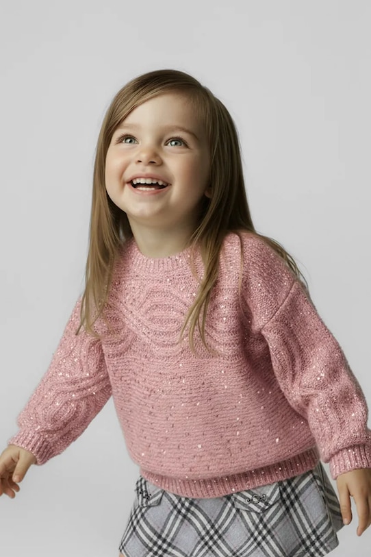 Detský sveter Mayoral stredne hrubá ružová 4306.6K.Mini.9BYA